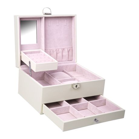 Dajasan Jewelry Organizer Box, Jewelry Holder Organizer Box, PU Leather Jewelry  Box, Gift Idea for Valentine's Day, Birthday, Mother's Day, Christmas  (Champagne) - Yahoo Shopping