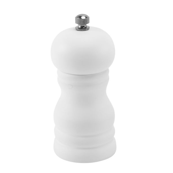 Wood Salt and Pepper Grinder Set Manual Mill Shaker, Solid Wood White