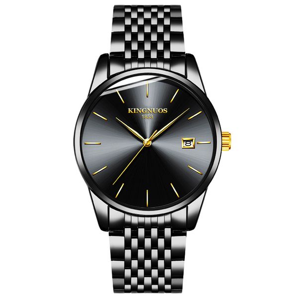 Jinnuo Shi Men's Steel Belt Waterproof Watch Bar Ding Calendar Mesh Belt St