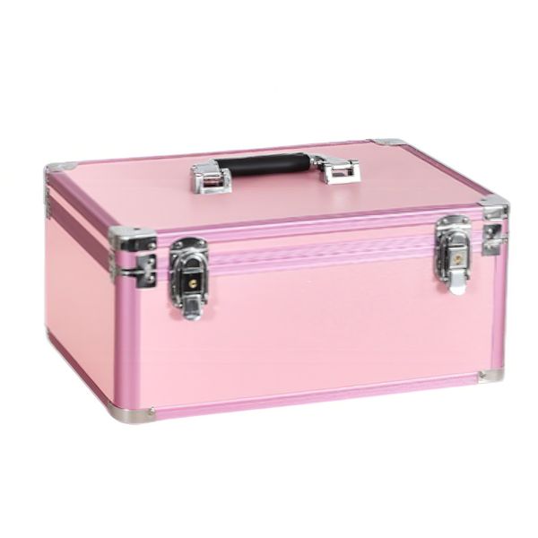 Aluminium Travel Makeup Case with LED Mirror &amp; Multi-Compartment 26x23x17cm