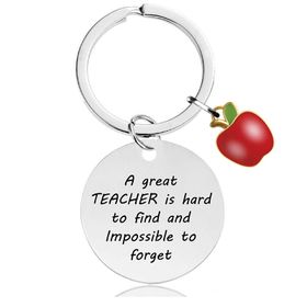 School Teacher Appreciation Novelty Gift SilveR Key Ring - Remembrance ...