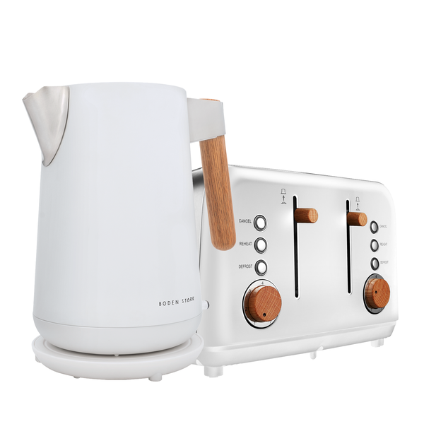 Boden Stark Anson Collection 4 Slice Stainless Steel Toaster&amp; 1.7L Kettle
