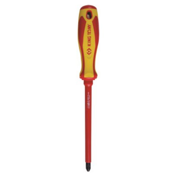 King Tony - Screwdriver Electrical Pozi #2X100mm Vde - 5 Pack