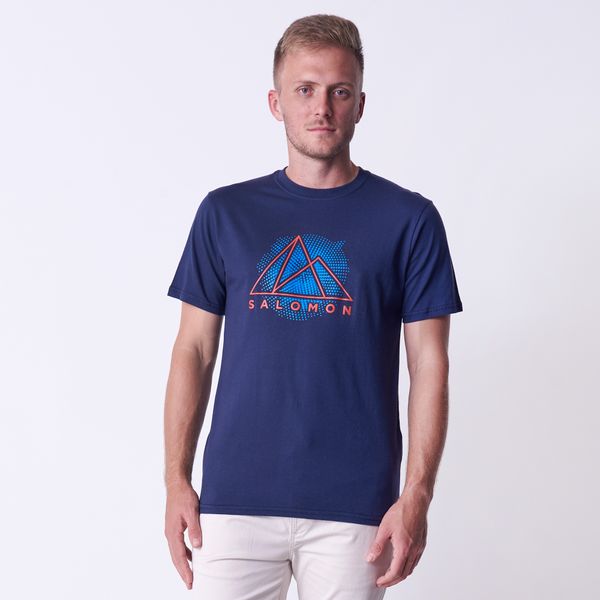 Salomon Men's Mountain And Valleys Short Sleeve T-Shirt - Mood Indigo