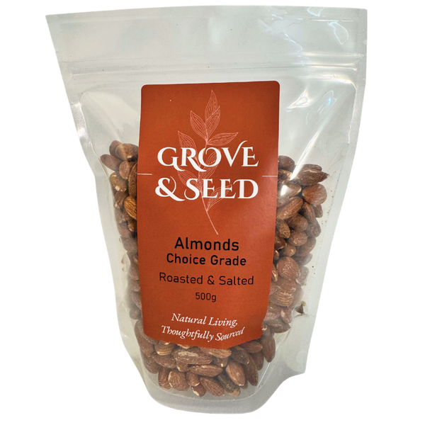 Almonds (Choice Grade) - Roasted &amp; Salted | 500g