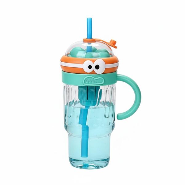 Cartoon Bubble Straw Bottle Set 3-Piece