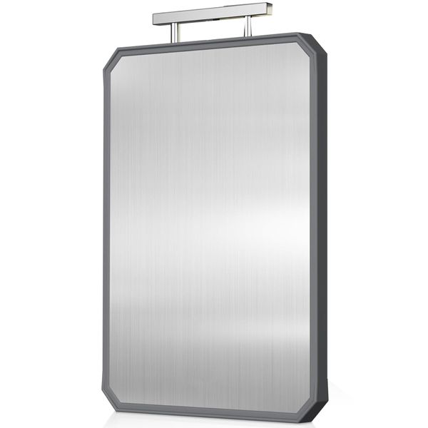 Large Stainless Steel Double-Sided Cutting Board Metal &amp; Wheat Straw Board