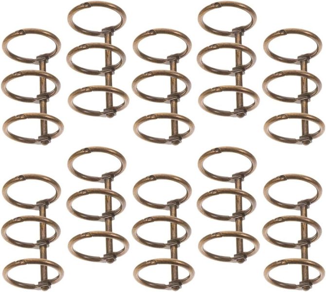 10pcs Loose Leaf Binder Antique Versatile Book Clip for Scrapbooking