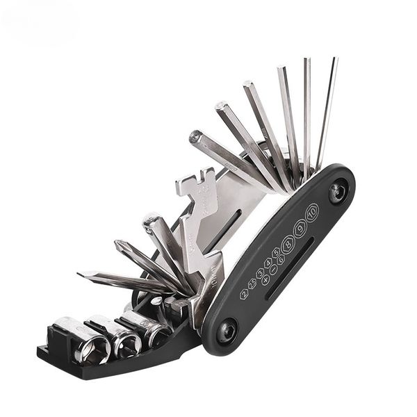16-in-1 Multi Function Compact Handheld Folding Bicycle Cycling Tool Kit