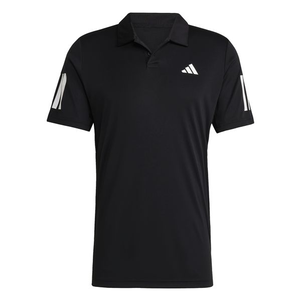 adidas Men's Club Tennis 3-Stripes Polo Shirt - Black/White