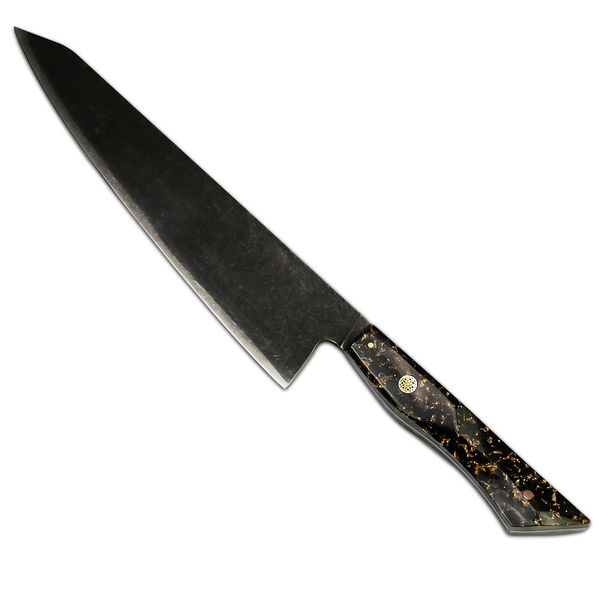Lifespace 8" Japanese VG10 Steel Kurouchi Kiristuke Knife w/ Resin Handle