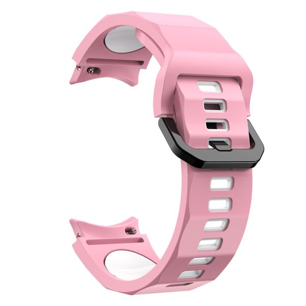 Wave Pattern Strap Compatible with Samsung Galaxy Watch 4/5/6/7 - Pink &amp; White