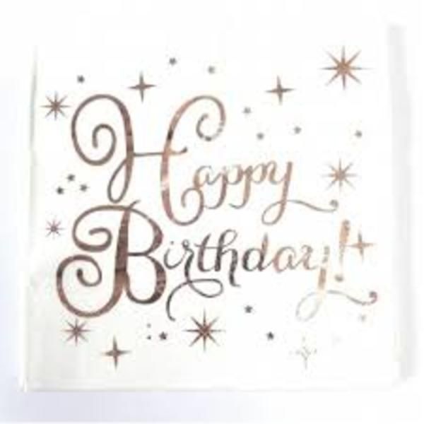 Happy Birthday Serviettes - 100 Pieces