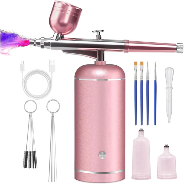 Portable Airbrush Kit with Compressor 0.3mm Nozzle, 48PSI High Pressure