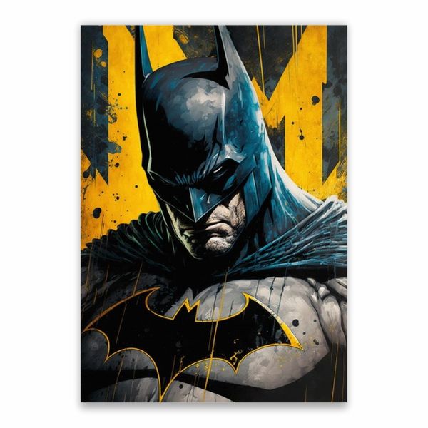 Batman Yellow Background Poster - A1