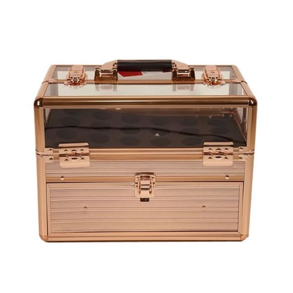 Professional Transparent Acrylic Aluminium Frame Manicure Case Y056-1