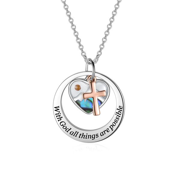 Zeltryn Stainless steel necklace symbolizes faith hope and love