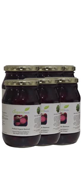 Organic Pickled Beetroot 6 x 375ml