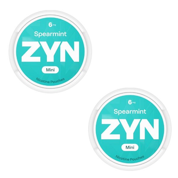 Zyn Mini Nicotine Pouches - Spearmint 6mg - 2 Pack (30 Pouches)