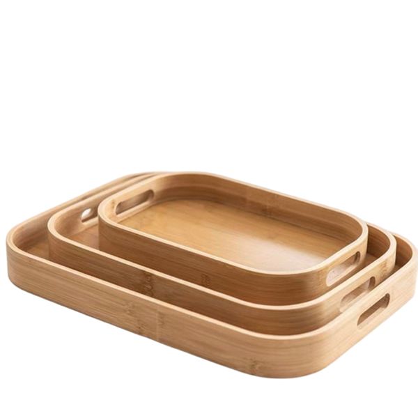 35990-2 Natural Harmony 3Pcs Bamboo Serving Tray Set