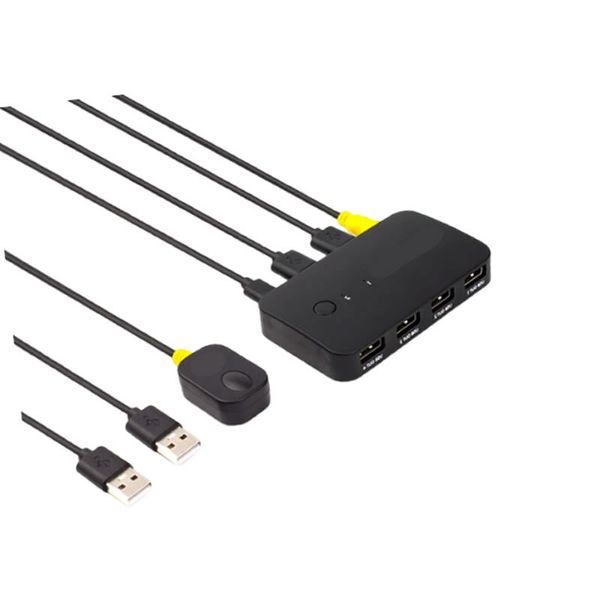 USB 2.0 KVM Switch Box 2-in-4 Out SE-L92