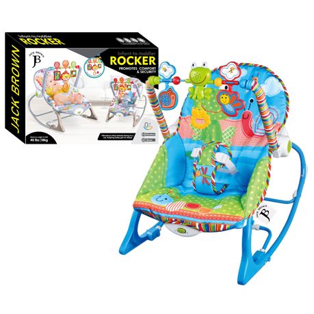 Jack Brown Infant to Toddler Baby Bouncing Musical Rocker Chair