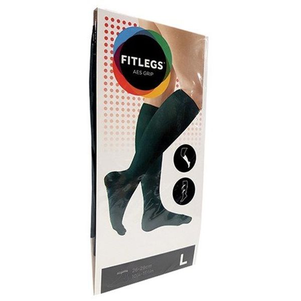 Fitlegs - Anti-Embolism Thigh Length Compression Stockings Large Green