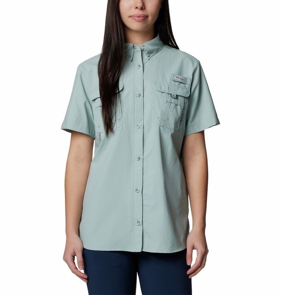 Columbia Women's Bahama II Short Sleeve Shirt Crushed Blue