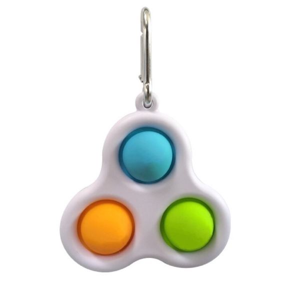 Fidget Simple Dimple Sensory Toy - Triple White