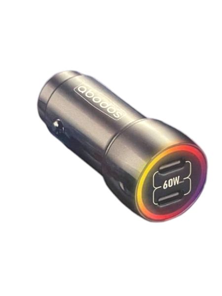 Abodos AS-GS32 Dual Type-C 60W Car Charger