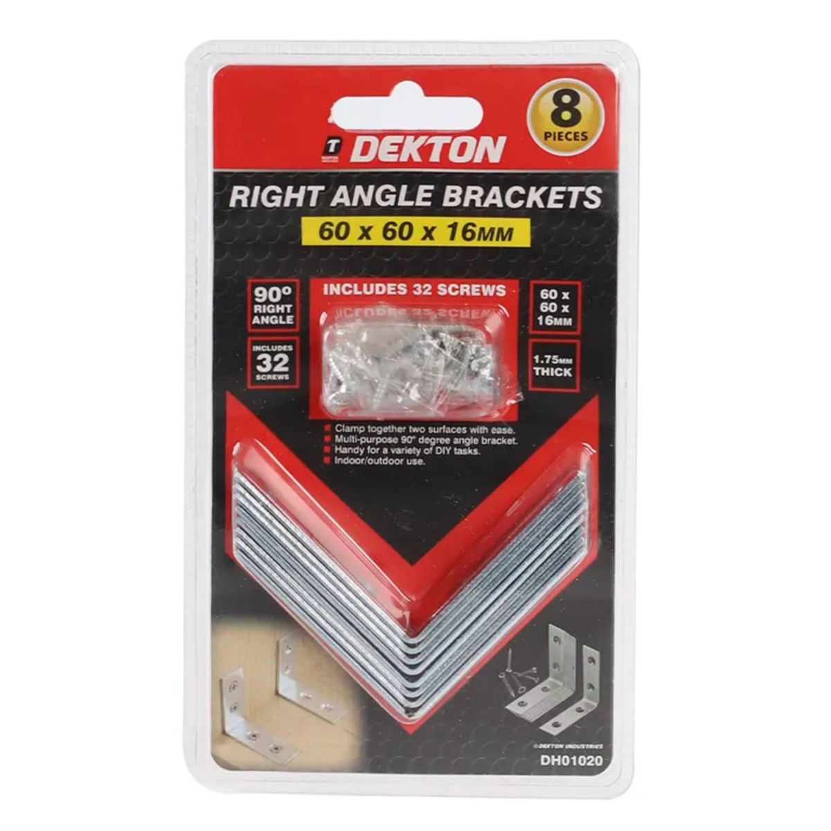 Dekton 8 Piece Right Angle Bracket