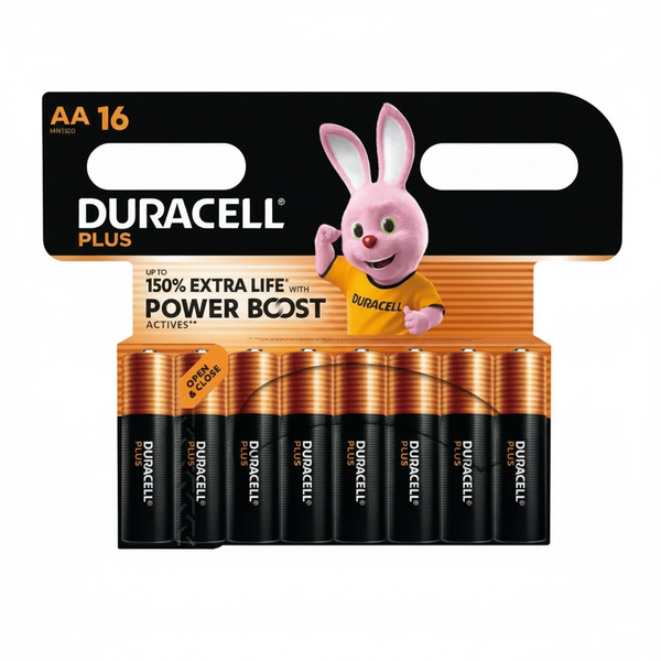 Duracell AA Power Boost Alkaline Batteries 16 Piece Pack