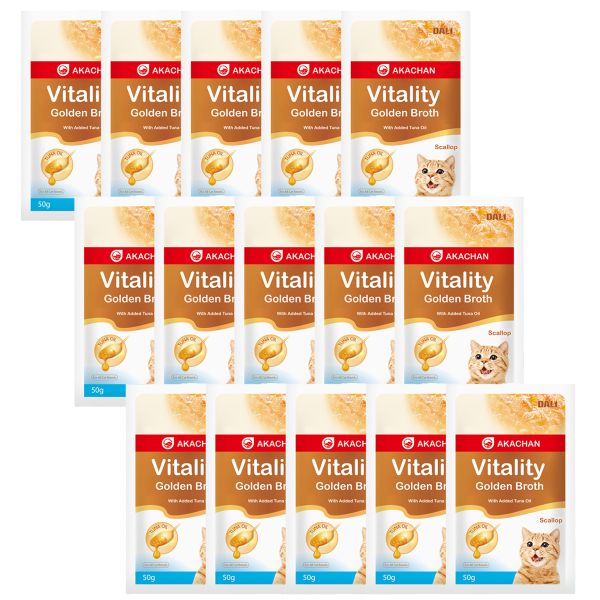 AKACHAN Vitality Golden Broth - Scallop 15 Pcs × 50 g