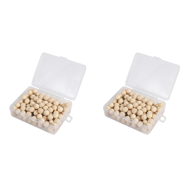 130Pcs Round Wood Head And Steel Needle Point Thumb Tacks For Photos