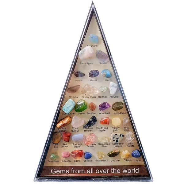 Toy Educational Informative Geology Gemstone Collection Set of 36