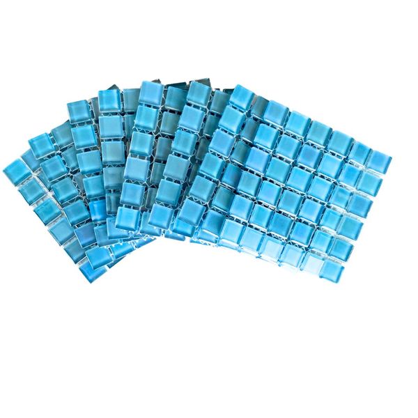 Mosaic Tiles Pearl Baby Blue 15x15mm (small tiles for crafting)