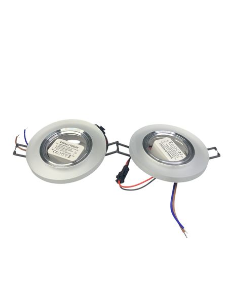 2-Pack 3W LED Downlights - Cool White-Energy-Saving Recessed Ceiling Lights