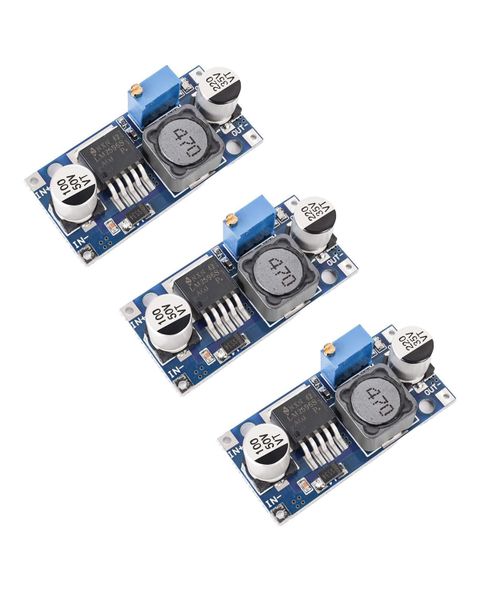 3 Piece LM2596 DC to DC Buck Converter Power Supply Step Down Module