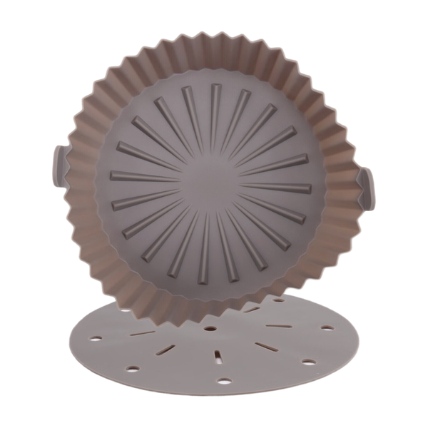 Air Fryer Liner 10 Inch Reusable Silicone Air Fryer Pot Brown