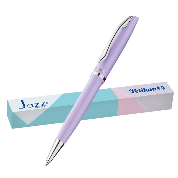Pelikan Jazz Ballpoint Pen Pastel Lavender, Refillable Smooth Writing Grip