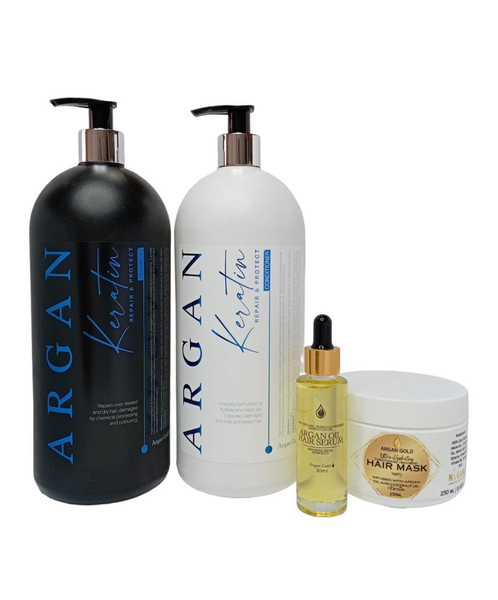 Keratin Sulfate Free Shampoo, Conditioner, Hair Growth Serum &amp; Hair Mask