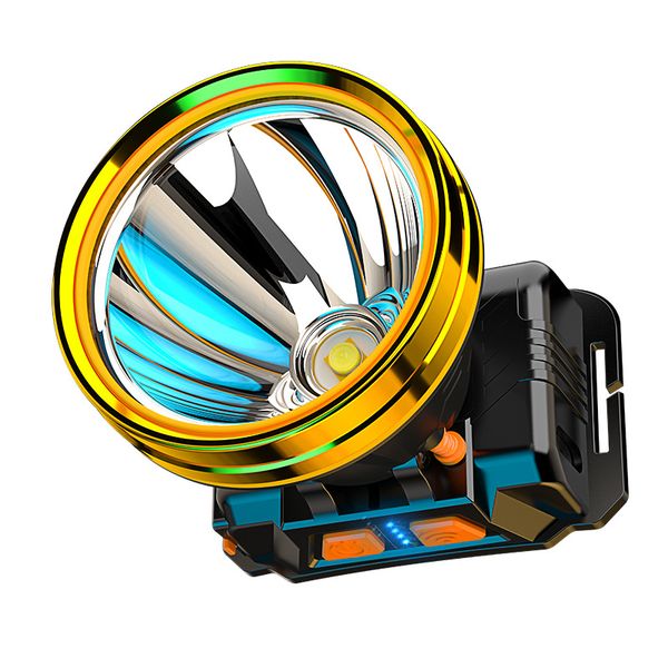 Rechargeable Headlight Aluminum Alloy Headband Sensing Head Lamp