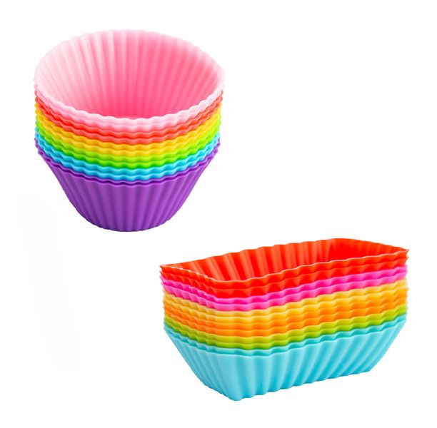 Killer Deals Large + Mini Muffin Silicone Baking Moulds Combo - x24 Piece