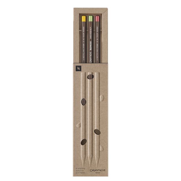 Caran D'Ache Recycled Nespresso Swiss Wood Graphite Pencil Set