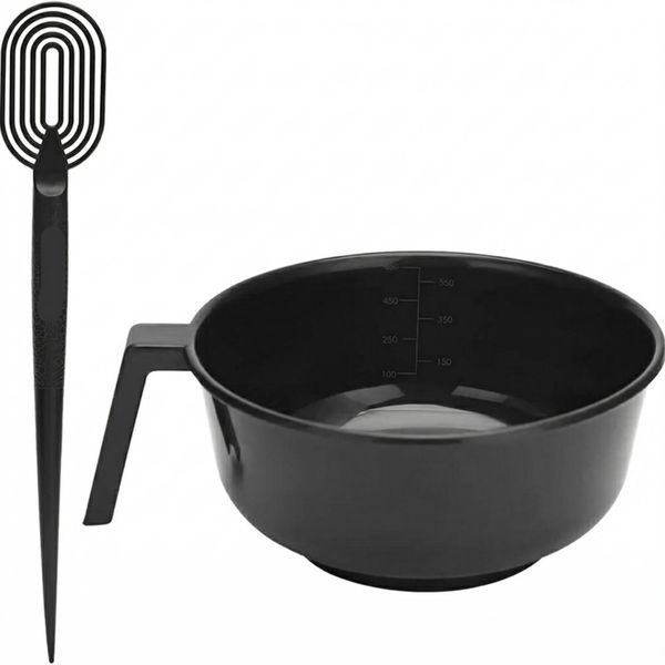 2-Set Professional Hair Dye Bowls with Mixing Rods for Home DIY Styling