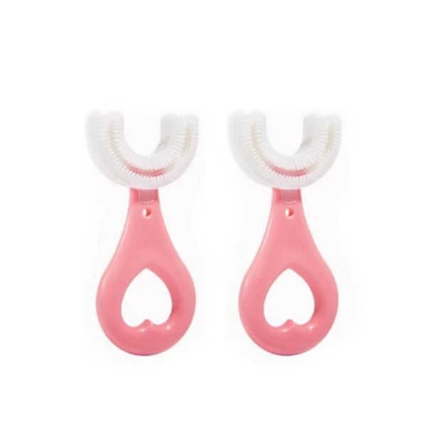 4 Pieces Kids Toothbrush/U-shaped Child Toothbrush/Age 2-6