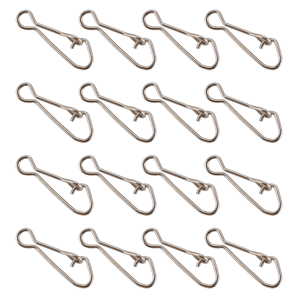 100Pcs Fishing Hooked Snap Links Swivel Hook Line-15Mm