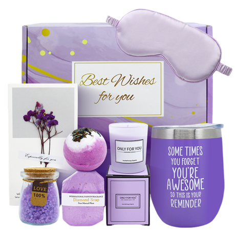 Relaxation Spa Gift Set 8 Pcs for Women Includes Eye Mask Vacuum Cup Soap Image