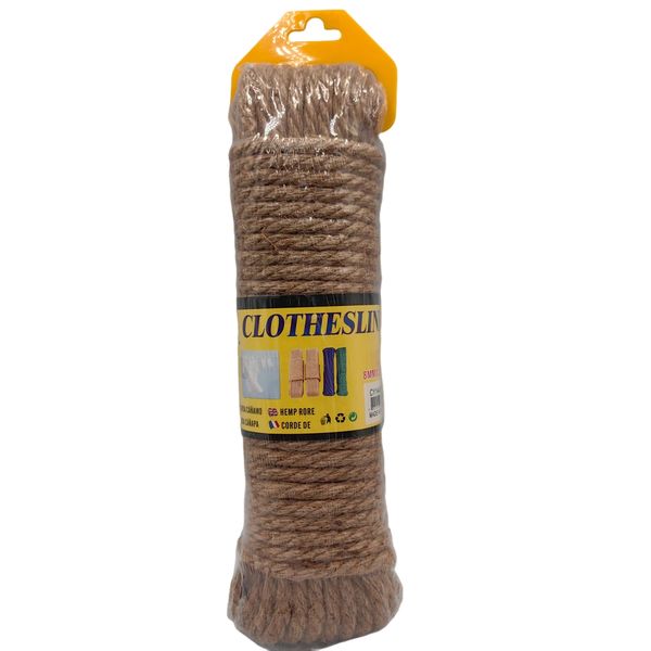 Clothesline Hemp Rope 8mm x 20m