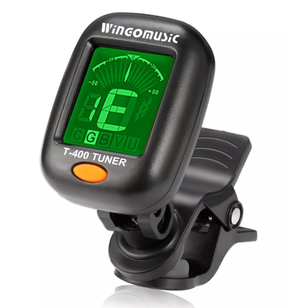 Wingo T400 Clip-On Guitar Tuner - Chromatic &amp; Multi-Instrument
